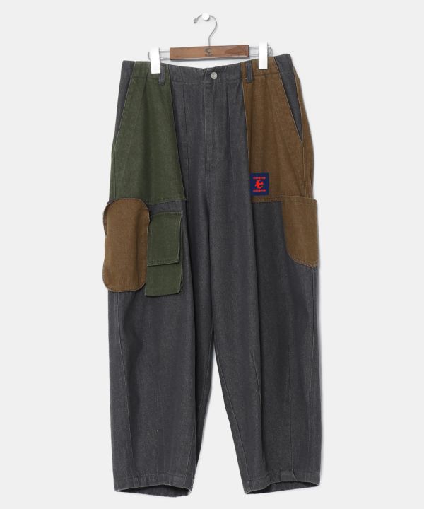 Pantalon en jean patchwork