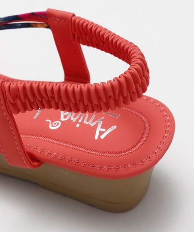 Sandales Compensées Bohèmes - ROSE CLAIR