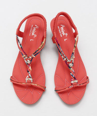 Sandales Compensées Bohèmes - ROSE CLAIR