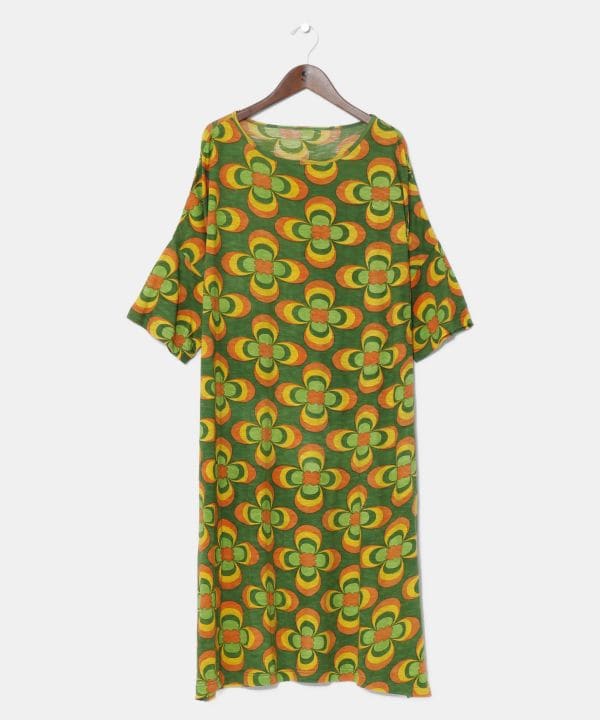Kleid mit Retro-Hippie-Print