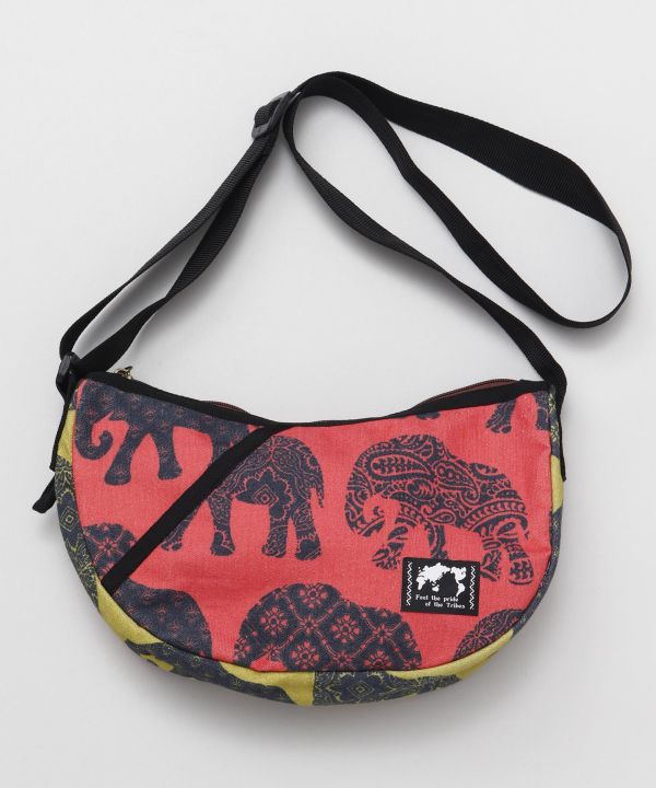 กระเป๋าสะพายทรงกลมลายช้าง