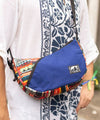 Akha Textile Print Crescent Shoulder Bag