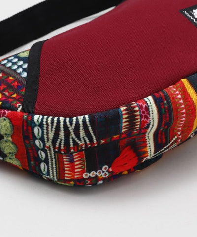 Akha Textile Print Crescent Shoulder Bag