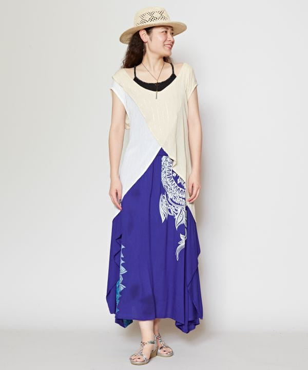 Bi Color Sleeveless Top