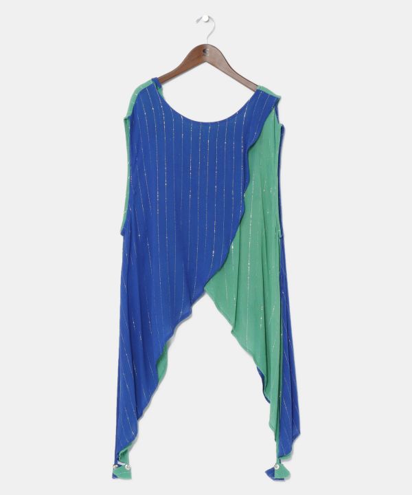 Bi Color Sleeveless Top