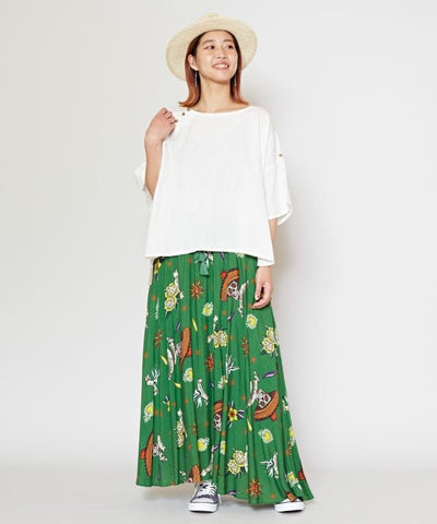 Linen Blend Slouchy Bohemian Top