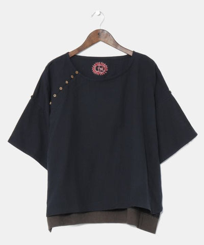 Linen Blend Slouchy Bohemian Top