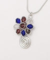 Glass Flower Charm Necklace