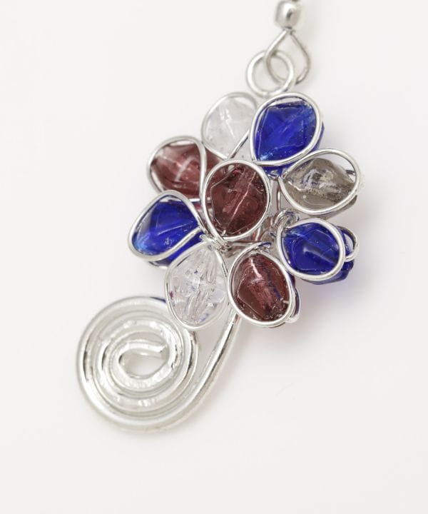 Glass Flower Charm Earrings