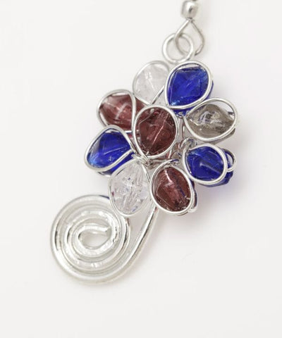 Glass Flower Charm Earrings