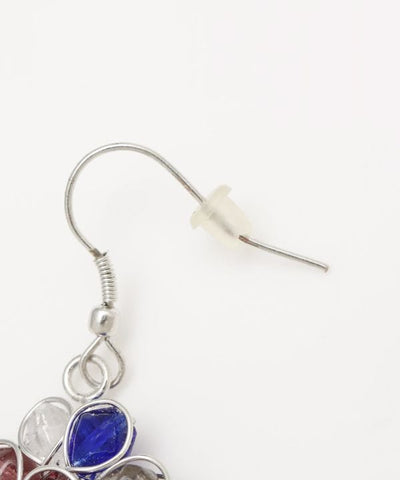 Glass Flower Charm Earrings