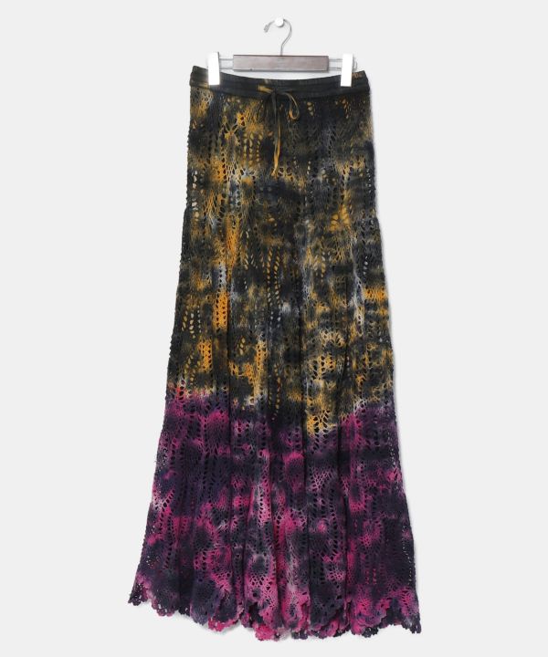 Crochet  x Tie Dye Maxi Skirt