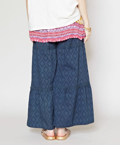 Tiered Wide Leg Trousers