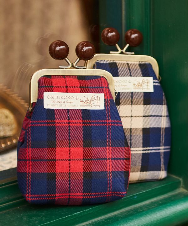 Tartan Check Clasp Pouch