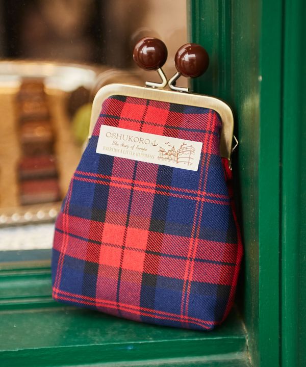Tartan Check Clasp Pouch