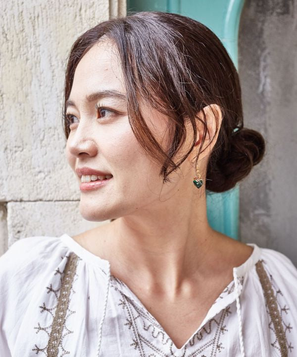 Square Czech Glass Earrings