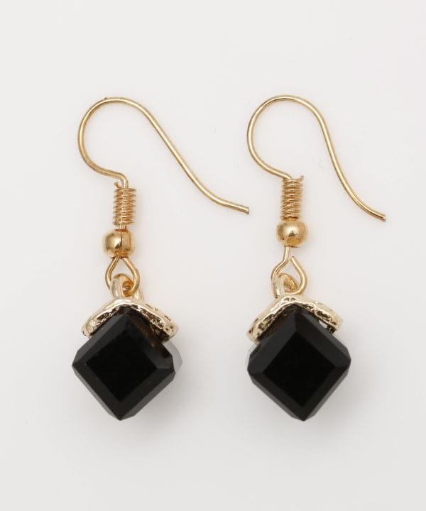 Square Czech Glass Earrings
