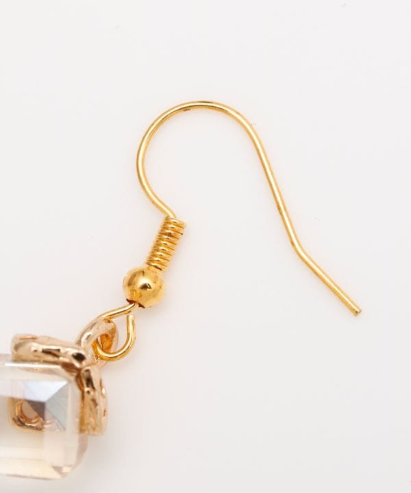 Square Czech Glass Earrings