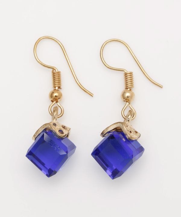 Square Czech Glass Earrings