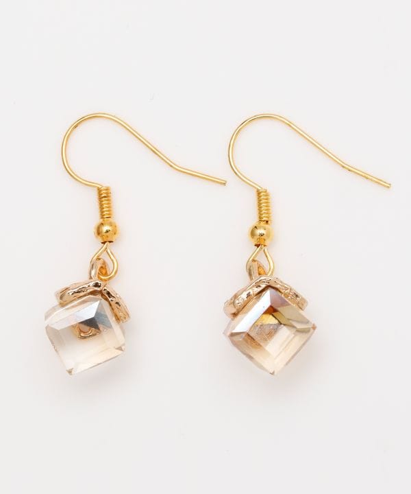 Square Czech Glass Earrings