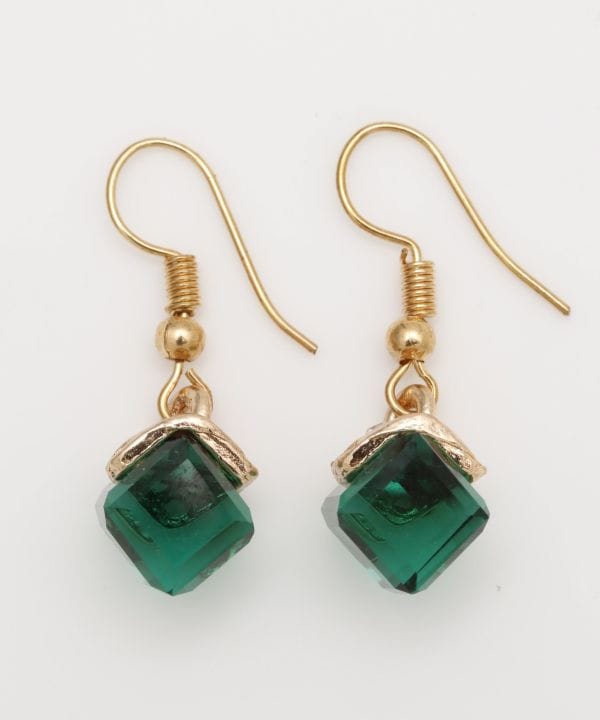 Square Czech Glass Earrings
