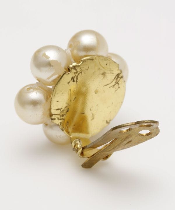 Czech Glass Flower Clip Earrings