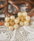 Czech Glass Flower Clip Earrings