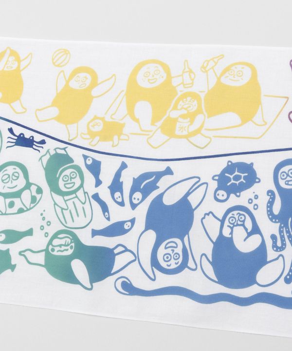 TENUGUI Towel - Daruma on the Beach