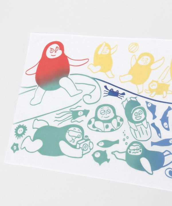 TENUGUI Towel - Daruma on the Beach