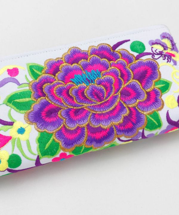 Hmong Pattern Floral Long Wallet