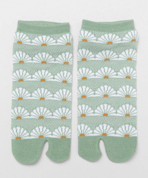 KANOKO 苔蘚縫線襪子 23-25 公分 - KIKU-MON