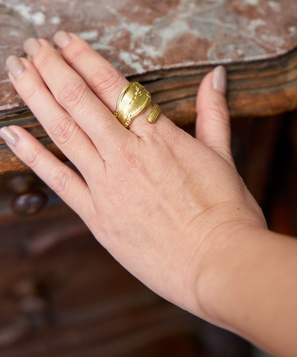 環繞式湯匙環 - 金色