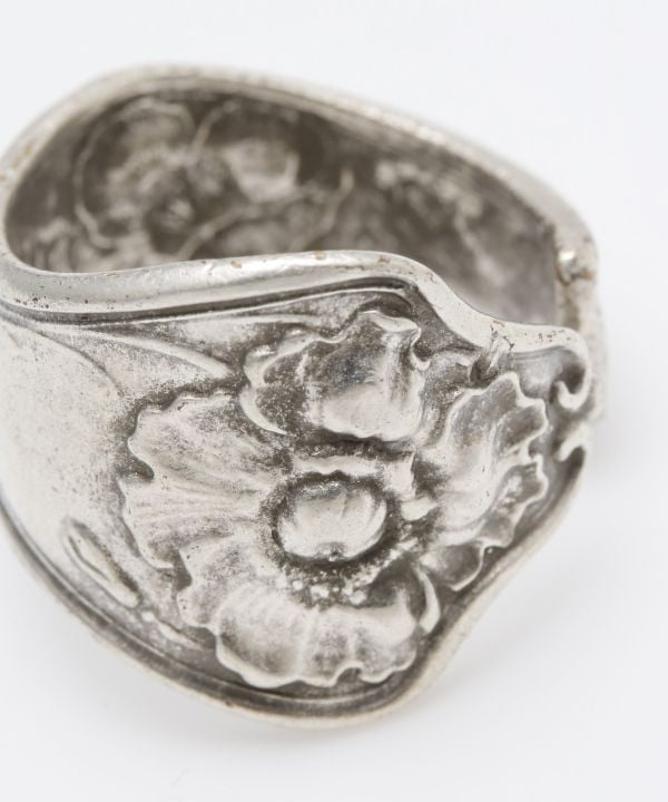 Flower Spoon Ring - SILVER