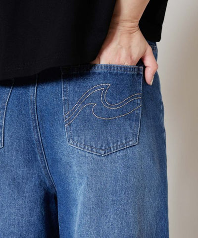 SURF＆Palms Washed Denim Flare Pants