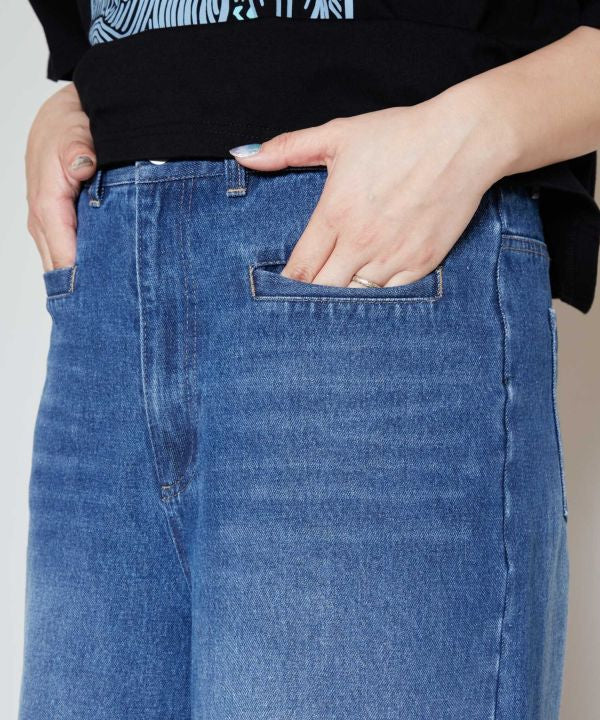 SURF＆Palms Washed Denim Flare Pants