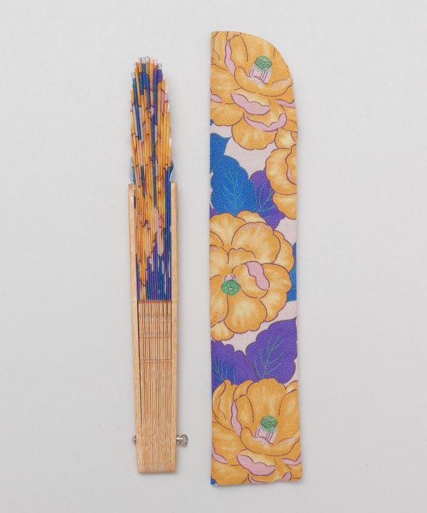 SAKI ROMAN Bamboo SENSU Fan by Kaya - Ametsuchi