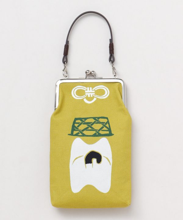 Japanese Folk Art Pattern GAMAGUCHI Pouch with Handle