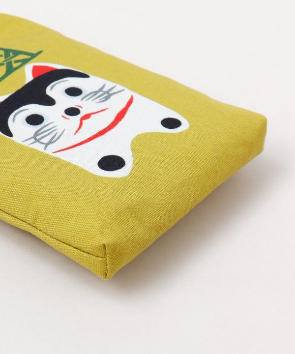 Japanese Folk Art Pattern GAMAGUCHI Pouch with Handle