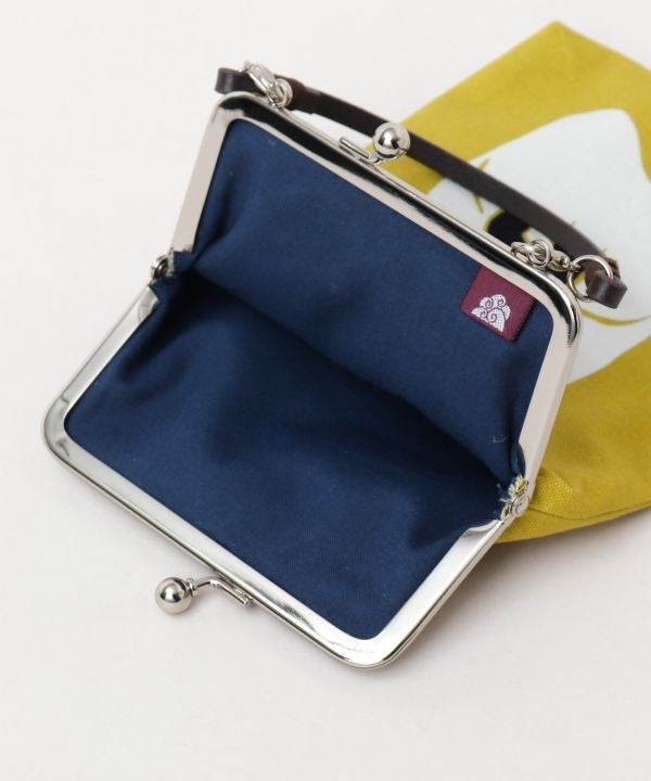 Japanese Folk Art Pattern GAMAGUCHI Pouch with Handle