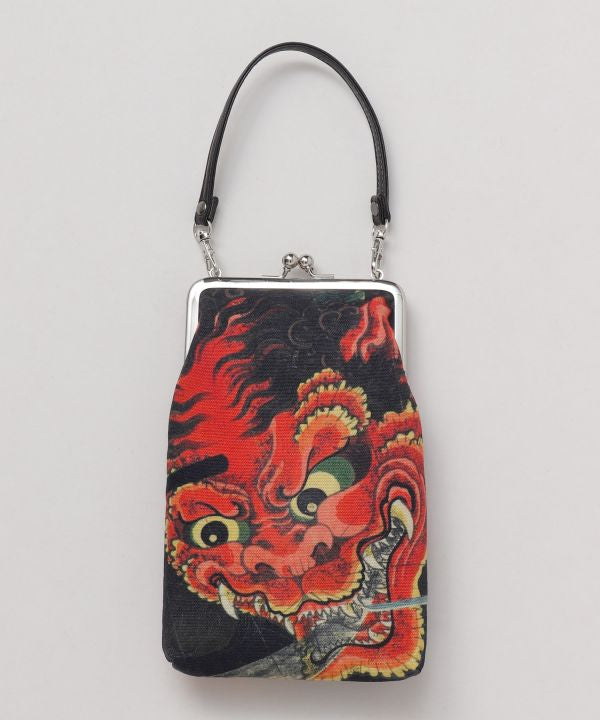 Ukiyoe Pattern GAMAGUCHI Pouch with Handle