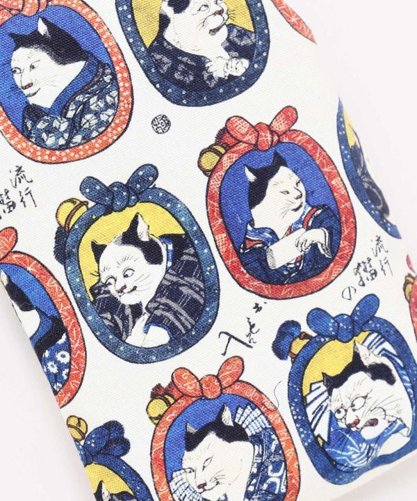 Ukiyoe Pattern GAMAGUCHI Pouch with Handle