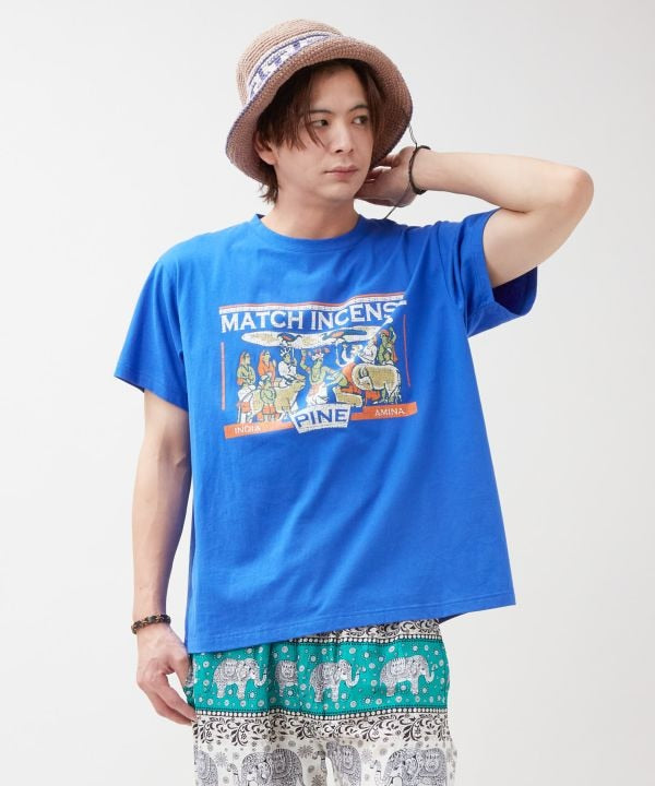Match Incense Package Tee - L by AMINA - Ametsuchi