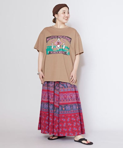 Match Incense Package Tee - L by AMINA - Ametsuchi