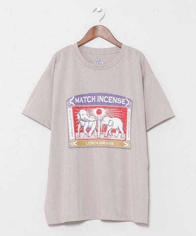 Match Incense Package Tee - L by AMINA - Ametsuchi