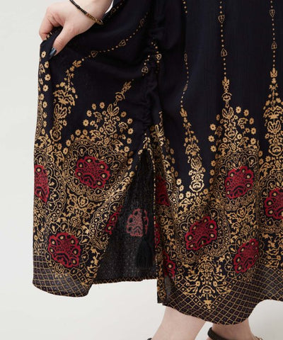 Rayon Crepe Sleeveless Dress by AMINA - Ametsuchi