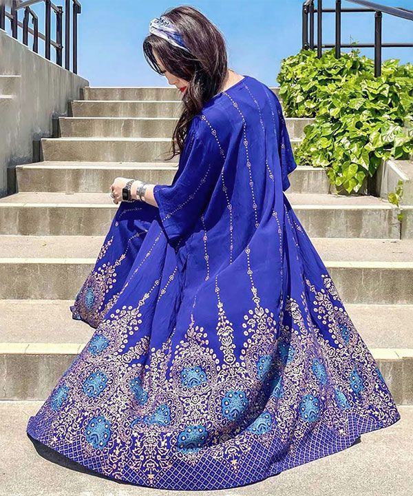 UV Pprotection Rayon Crepe Kimono