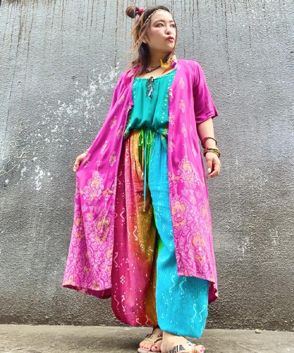 UV Pprotection Rayon Crepe Kimono