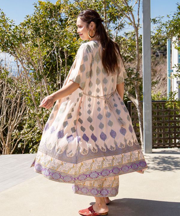 UV Pprotection Rayon Crepe Kimono