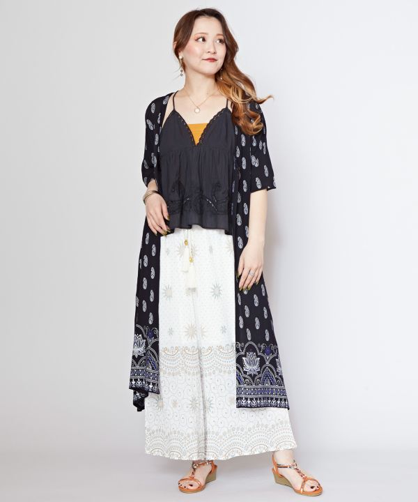 UV Pprotection Rayon Crepe Kimono
