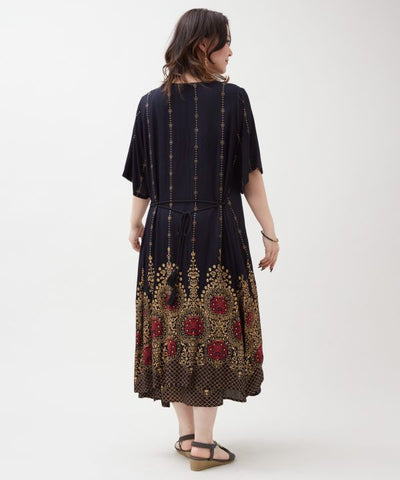 UV Pprotection Rayon Crepe Kimono by AMINA - Ametsuchi